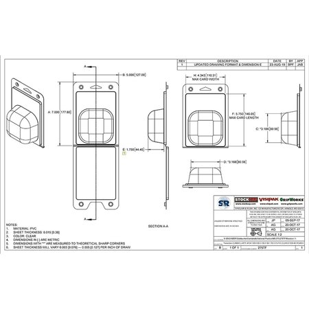 Visipak Thermoform-CLAMSHELL-#275 / #104-7.000-5.000-3.188-3.188-1.750-0.015-CLEAR, 5PK 275TF